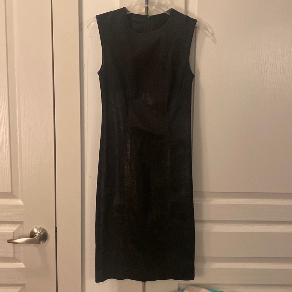 Level 99 sleeveless waxed black dress xs